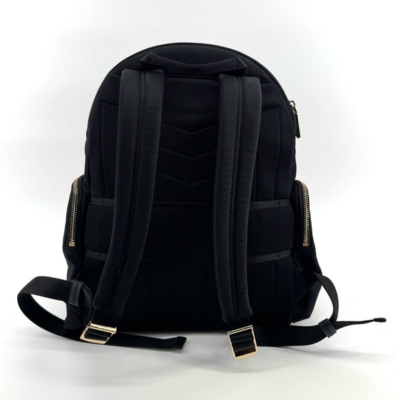 Michael Kors Backpack Black Nylon Gold Hardware Medium Commuter Travel Tech Bag main image 10